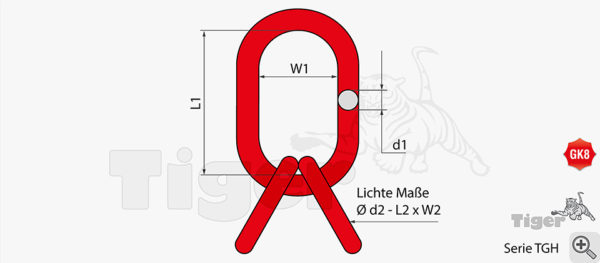 Teilgehänge GK8 - Anschlagringe für Mehrstrang-Kettengehänge