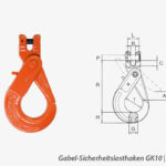 Self-Lock-Lasthaken GK10 mit Gabelkopf und selbstschließender Falle
