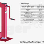 ISO-Container Nivellierstützen für bis zu 10 t im 4er-Set Hebesysteme für Seecontainer