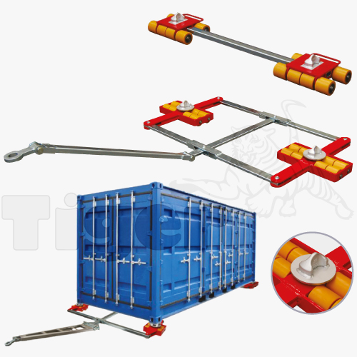 ISO-Container-Nivellierstützen m. 2-Gang-Getriebe | Hebesystem 4er Set
