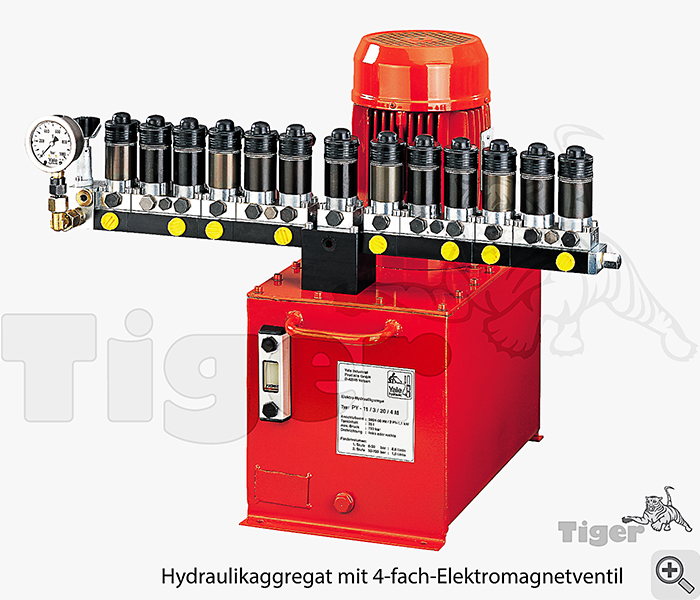 Elektro-Hydraulikaggregate mit Handventil für einstufiges Fördervolumen