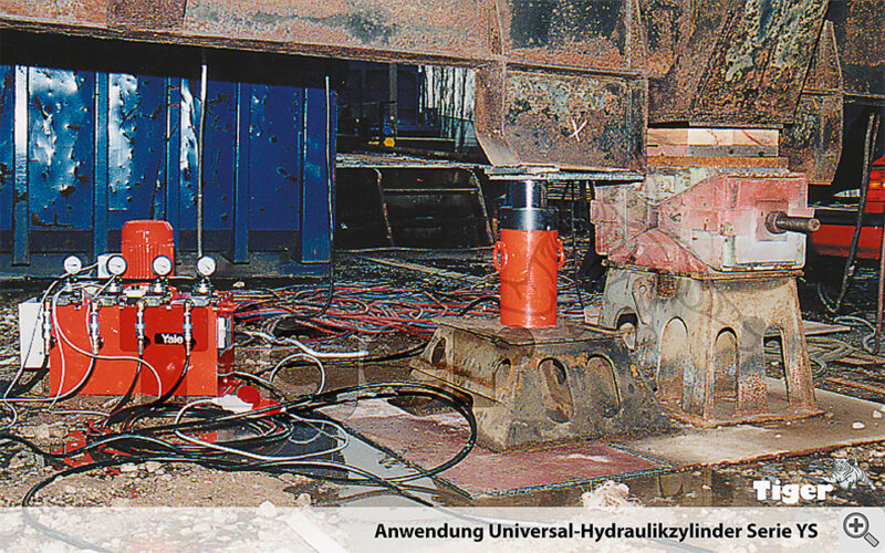 Yale Universal-Hydraulikzylinder mit Federrückzug, einfachwirkend