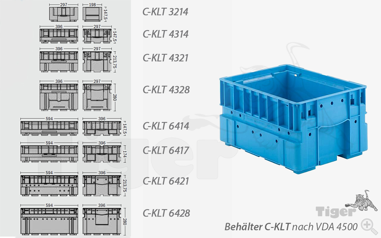 Tiger Kastenzange für KLT-Behälter zum Kasten-Transport im Kranbetrieb