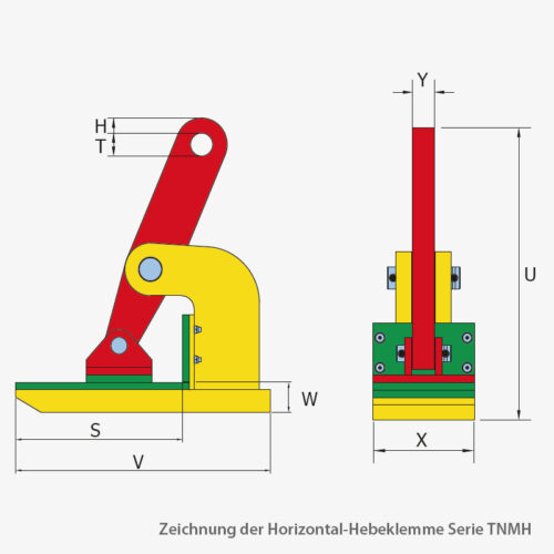 terrier-horizontal-hebeklemme-serie-TNMH-zeichnung