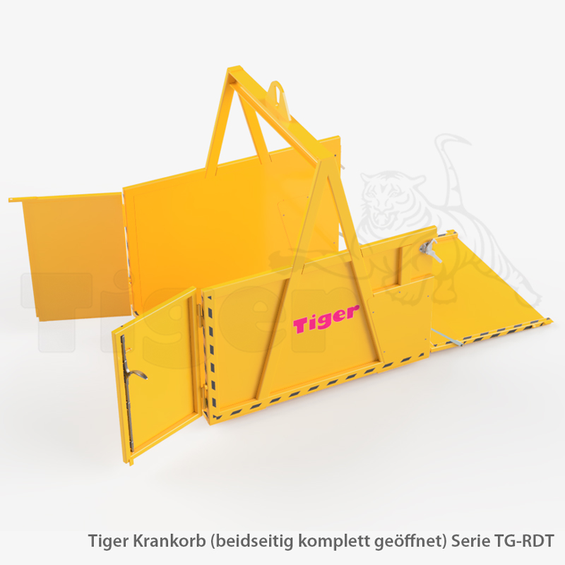 Tiger Krankorb mit Klappen-Rampe, Doppeltür und Vollverkleidung