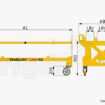 Traversen-Ablagegestell mit Rollfahrwerk für Tiger Quertraversen