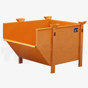 Baustoff-Behälter für den Bau zum Materialtransport auf der Baustelle