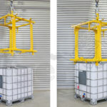 IBC-Transportgestell mit Taktautomatik | IBC-Container per Kran heben