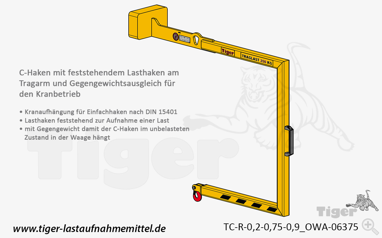 Tiger Sonder-C-Haken und Sonder-Coilhaken | Sonder-Lastaufnahmemittel für den Kran