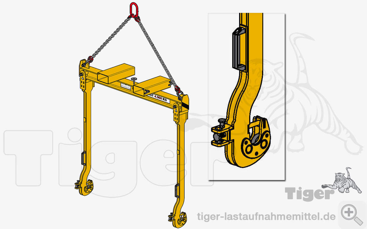 Tiger Sonder-Lamellenhaken-Traversen | Sonder-Langhakentraversen für den Kranbetrieb