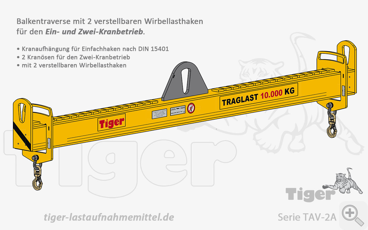 Tiger Sonder-Balkentraversen - Sonder-Lasttraversen für den Kran - Sonder-Krantraversen