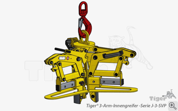 3-Arm-Innengreifer mit verstellbarem Greifbereich | Tiger Hebegreifer