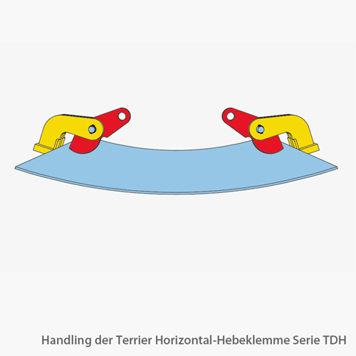 Terrier Horizontal-Hebeklemme für biegsame Bleche - Schwerlastklemme zum Heben und Transportieren von Blechen (Paar)