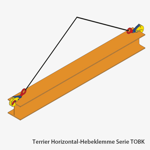 Terrier Horizontal-Hebeklemme zum Heben, Transportieren und Stapeln von Stahlbalken und -Strukturen