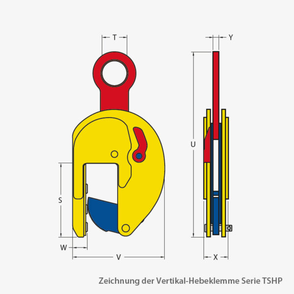 Terrier Vertikal-Hebeklemme (HP) für Schiffsbau - Holland-Profil-Klemme für den Schiffsbau