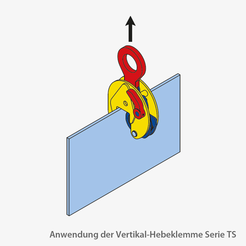 Terrier Vertikal-Hebeklemme für Stahlplatten und Strukturen leichtgewichtige Schwerlast-Hebeklemme für Platten aus Stahl (max. 37/345 Hb)