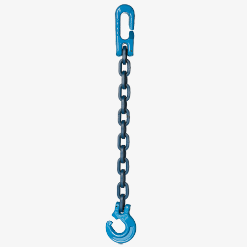 Produktbild von Forst-Chokerketten in GK10 mit Kuppelschlitzring und Kuppelchoker zum Ziehen von Baumstämmen Serie FK-KCK-GK10  tigerhebezeuge-forstketten-kuppelchokerketten-serie-FK-KCK-GK10