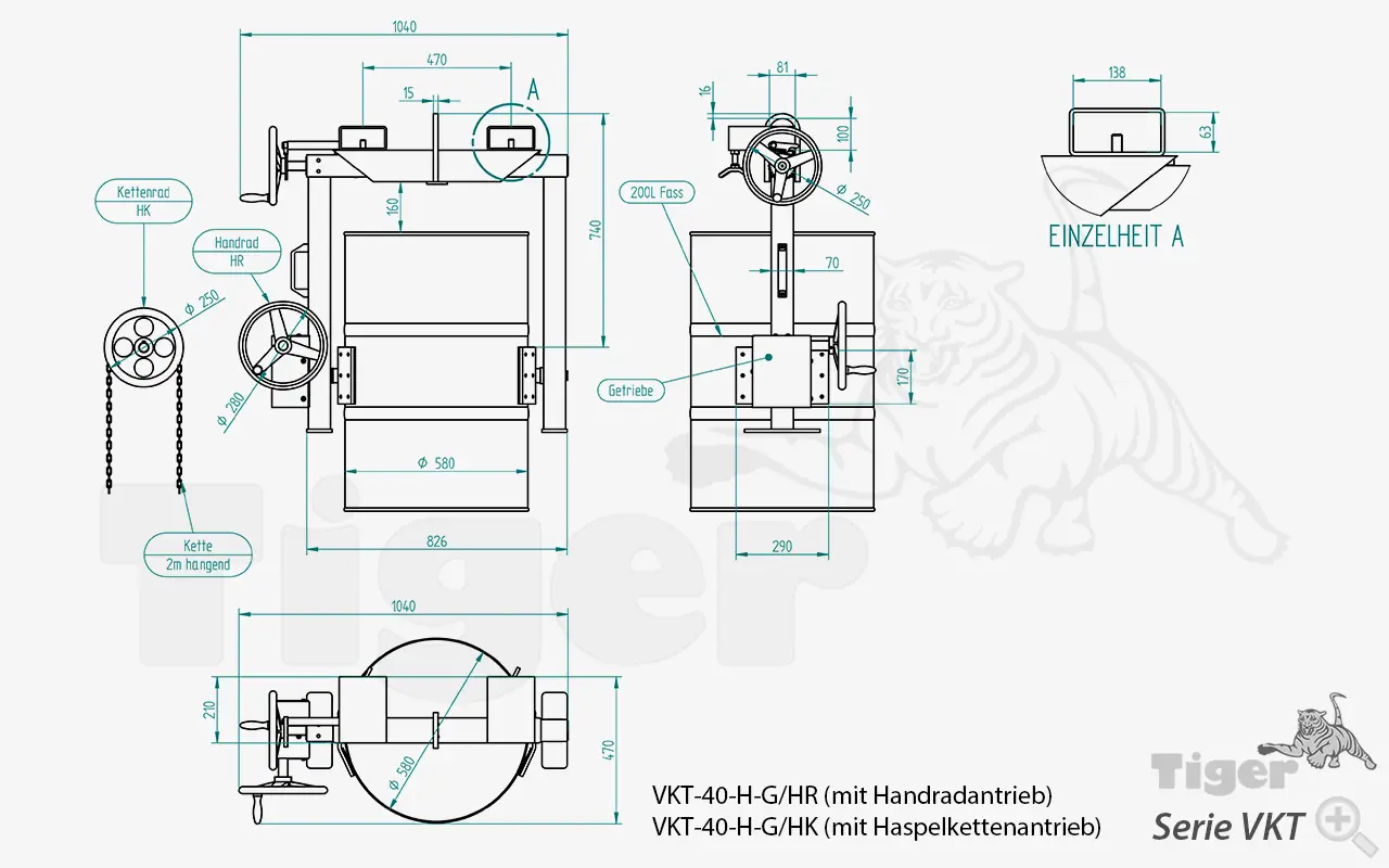 Technisches Bild für fass-kipptraverse-vkt-40-zeichnung