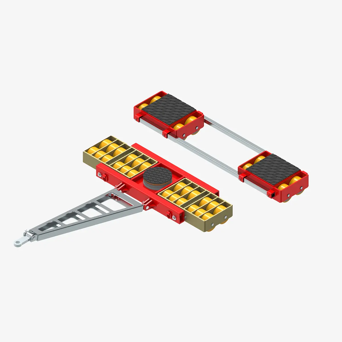 Produktbild von Schwerlast-Transportfahrwerke mit PU-Rollen zur 3-Punkt-Auflage TH: 220 mm Serie BIG tigerhebezeuge-schwerlast-transportfahrwerke-serie-BIG