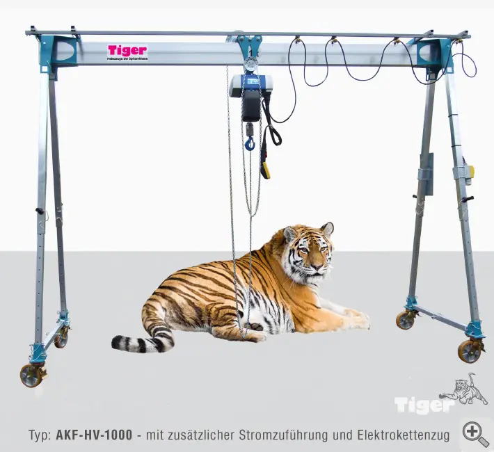 5. Produktbild zu alu-portalkran-akf-elektrokettenzug-tigerhebezeuge-1