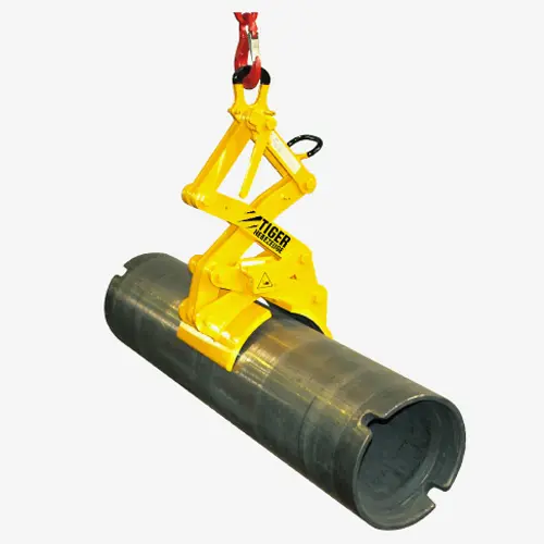 Produktbild von Tiger Sonder-Rundmaterialgreifer mit Gelenken zum Heben und Transport von Rohren per Kran Serie Sonder-R-4G tiger-sonder-rundmaterialgreifer-fuer-rohre-rohrstuecke-serie-R-4G
