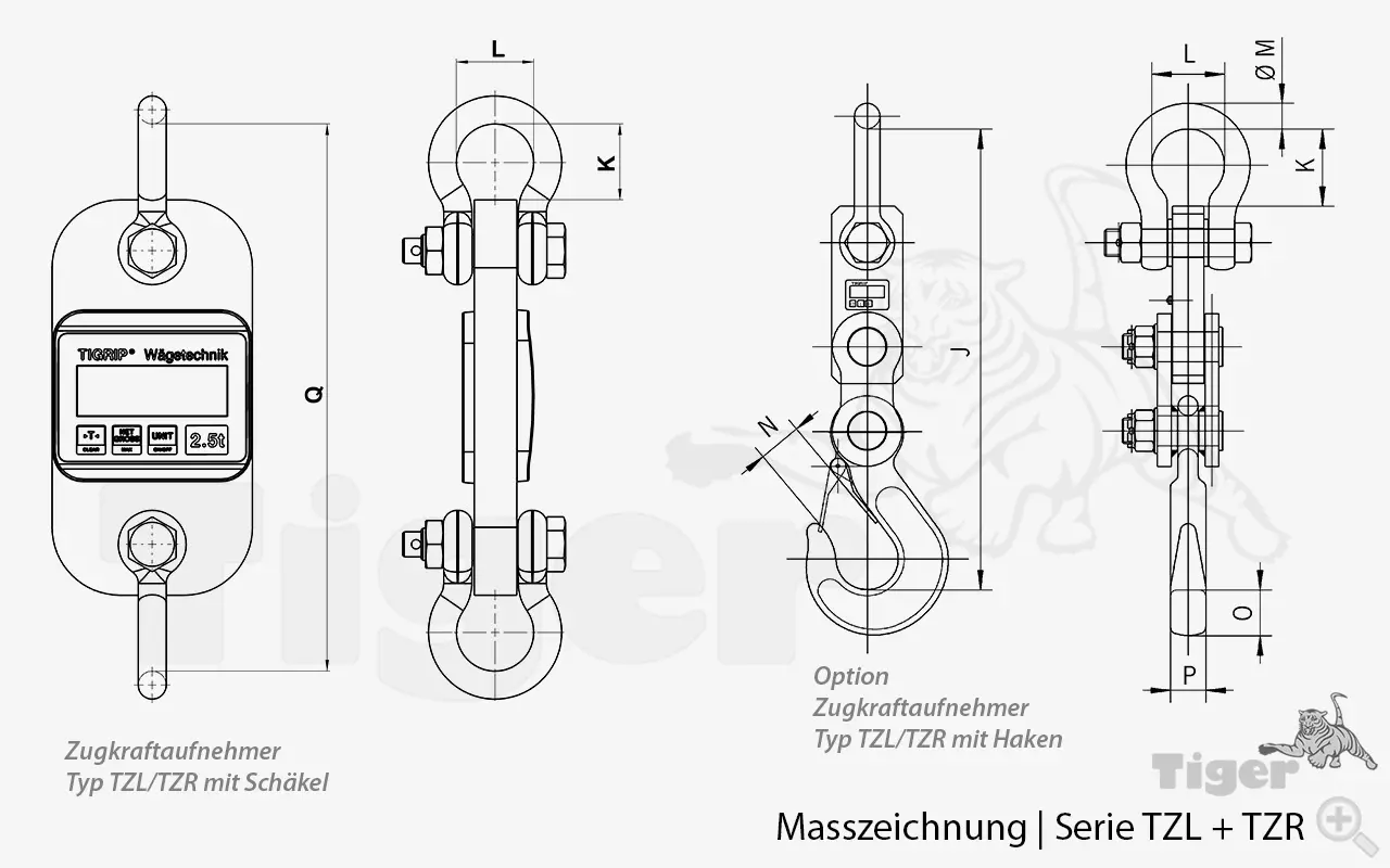 Zum Vergrößern anklicken 2. Produktbild zu zugkraftaufnehmer tigrip tzl tzr anschlagmittel