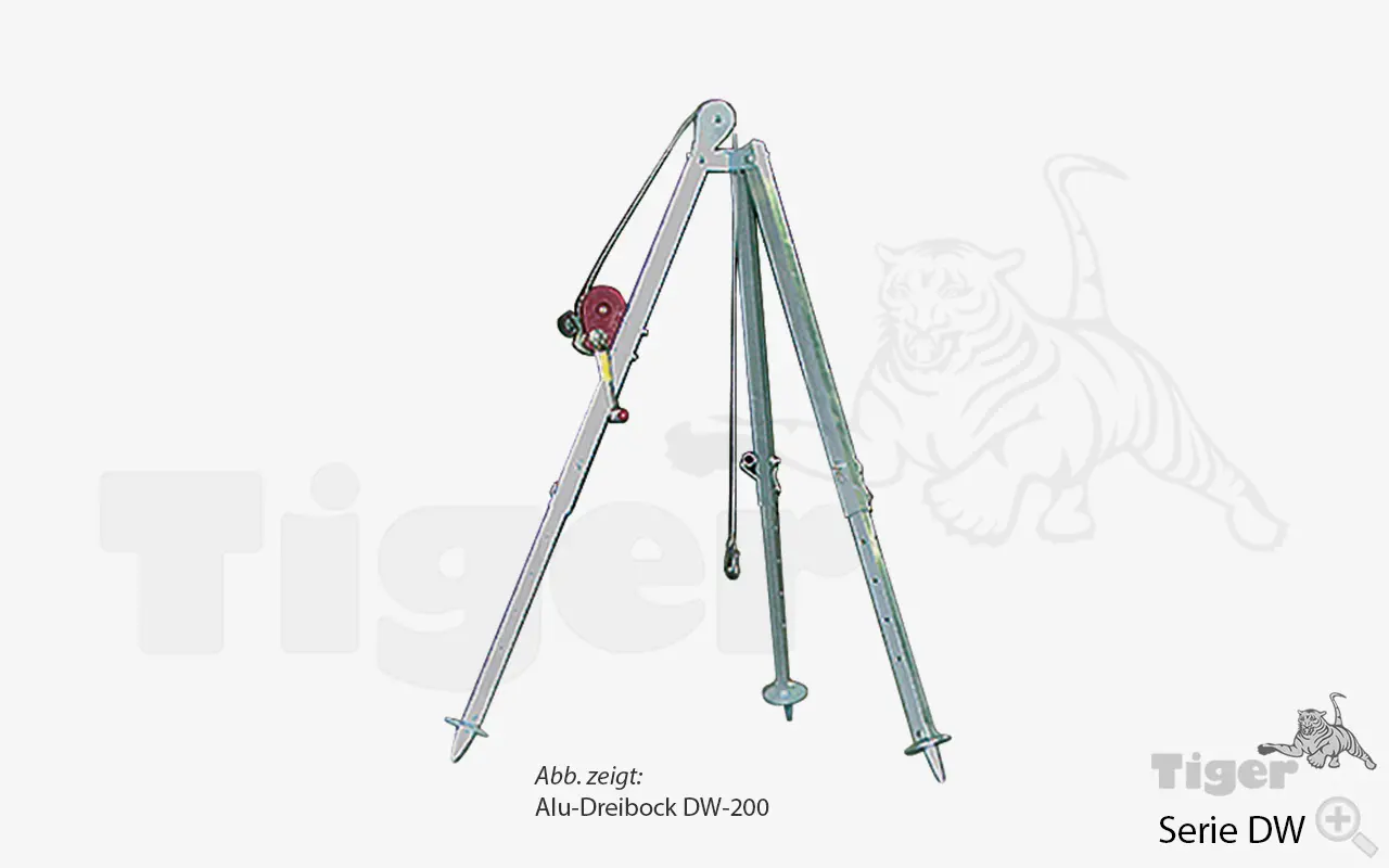 Produktbild von Alu-Dreibock mit integrierter Seilwinde alu-dreibock-kran-dw-200