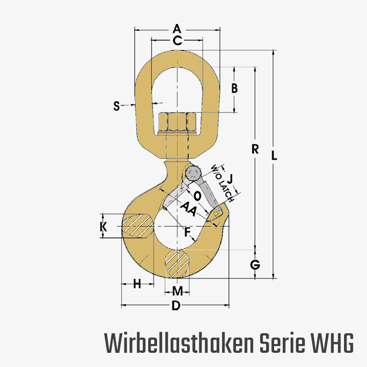 Technisches Bild für tigerhebezeuge-kettenbeschlagteile-wirbellasthaken-serie-WHG-zeichnung