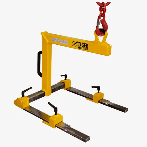 Produktbild von Tiger Sonder-Mini-Krangabeln für kleinere Lasten wie z. B. Pakete, Kartons und kleine Paletten Serie Sonder-TLG-VZ tiger-sonder-ladegabel-krangabel-stufenlos-verstellbare-zinken-und-anschlaege-serie-sonder-TLG-VZ