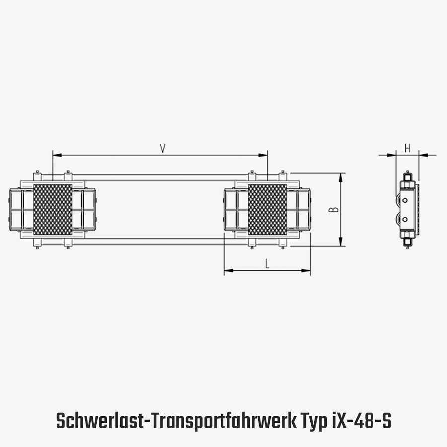 Technisches Bild für tigerhebezeuge-schwerlast-transportfahrwerk-typ-iX-48-S-zeichnung