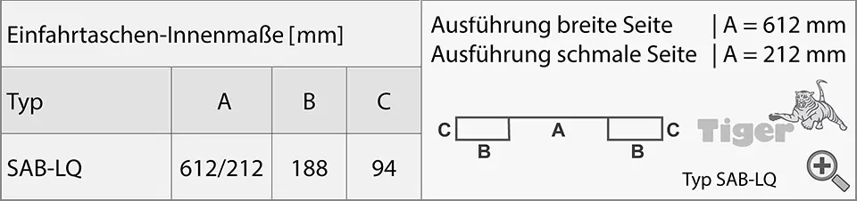 Zum Vergrößern anklicken Technisches Bild für arbeitsbuehne-sab-lq-stapler-einfahrtaschenmasse