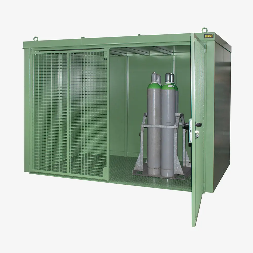 Produktbild von tigerhebezeuge gasflaschen container gruen lackiert typ GFC B M5 GRUEN 01 x