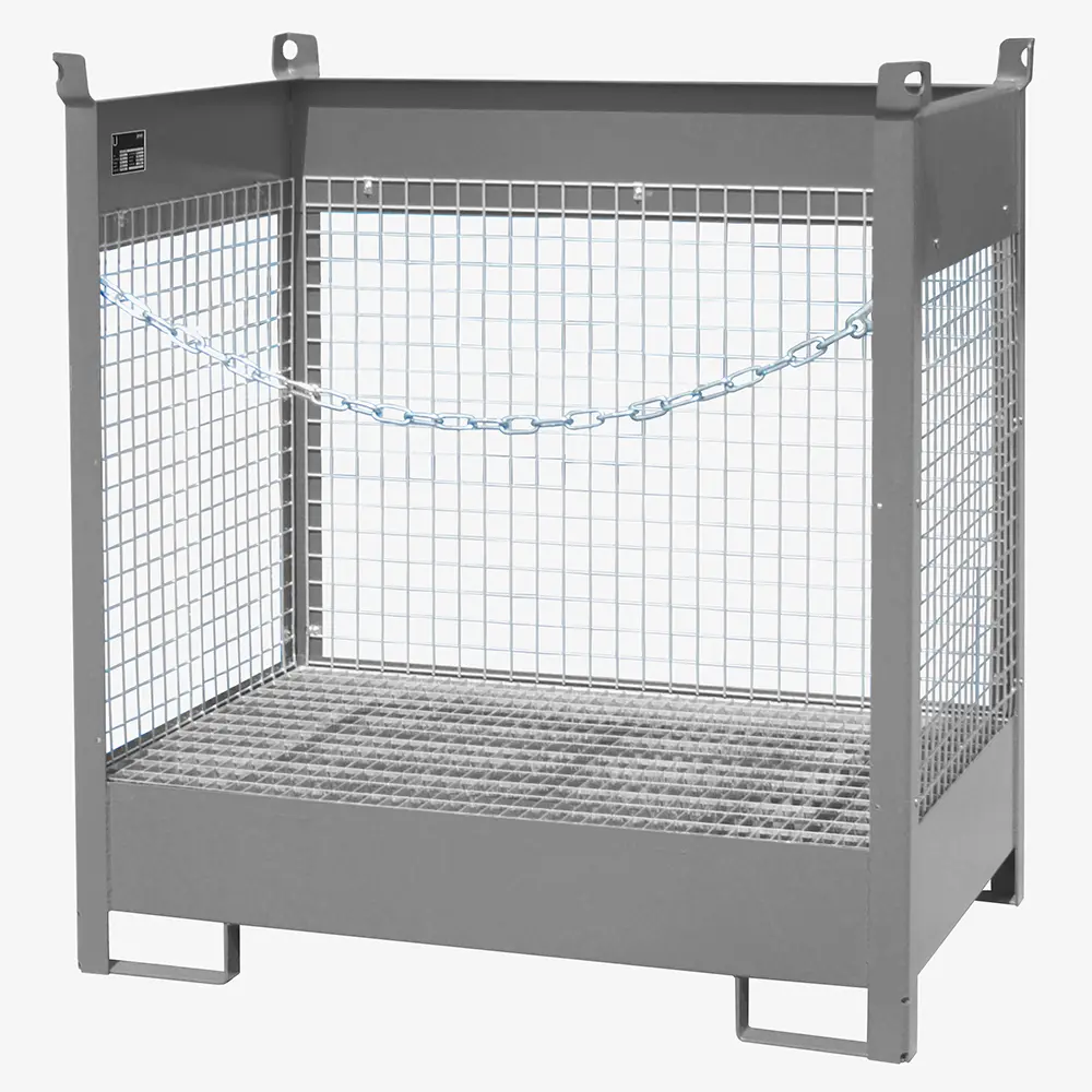 Produktbild von tigerhebezeuge fass stapelpalette grau lackiert typ FSP 2 D GRAU 01 x