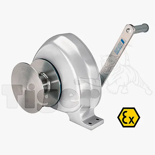 Produktbild von Pfaff Handseilwinde mit Lastdruckbremse in ex-geschützter Ausführung für ATEX Serie OMEGA-EX konsolenseilwinde-ex-geschuetzt-omega-ex-hebezeuge