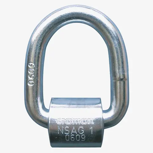 Produktbild von Niro-Anschlagpunkt aus cromox® Edelstahl, schweißbar mit Anschweißbock und klappbarem Transportring tigerhebezeuge-anschlagmittel-anschweiss-lastbock-aus-edelstahl-serie-NSAG