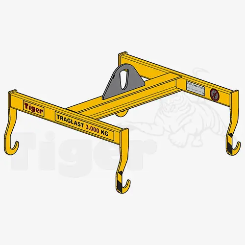 Produktbild von Tiger Sonder-Lamellenhaken-Traverse in H-Bauweise mit 4 feststehenden Lamellenhaken Serie Sonder-TA-Q-LS tiger-lamellenhaken-quertraverse-ta-q-ls