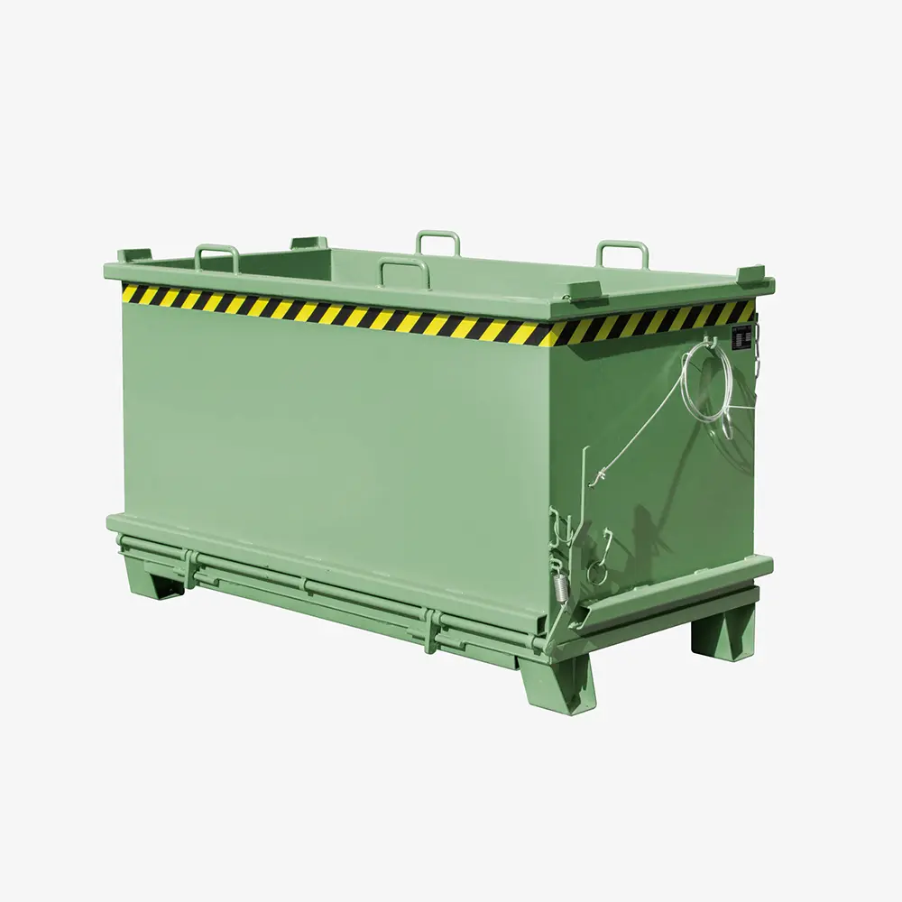 Produktbild von tigerhebezeuge klappbodenbehaelter gruen lackiert typ SB 1500 GRUEN 01 x