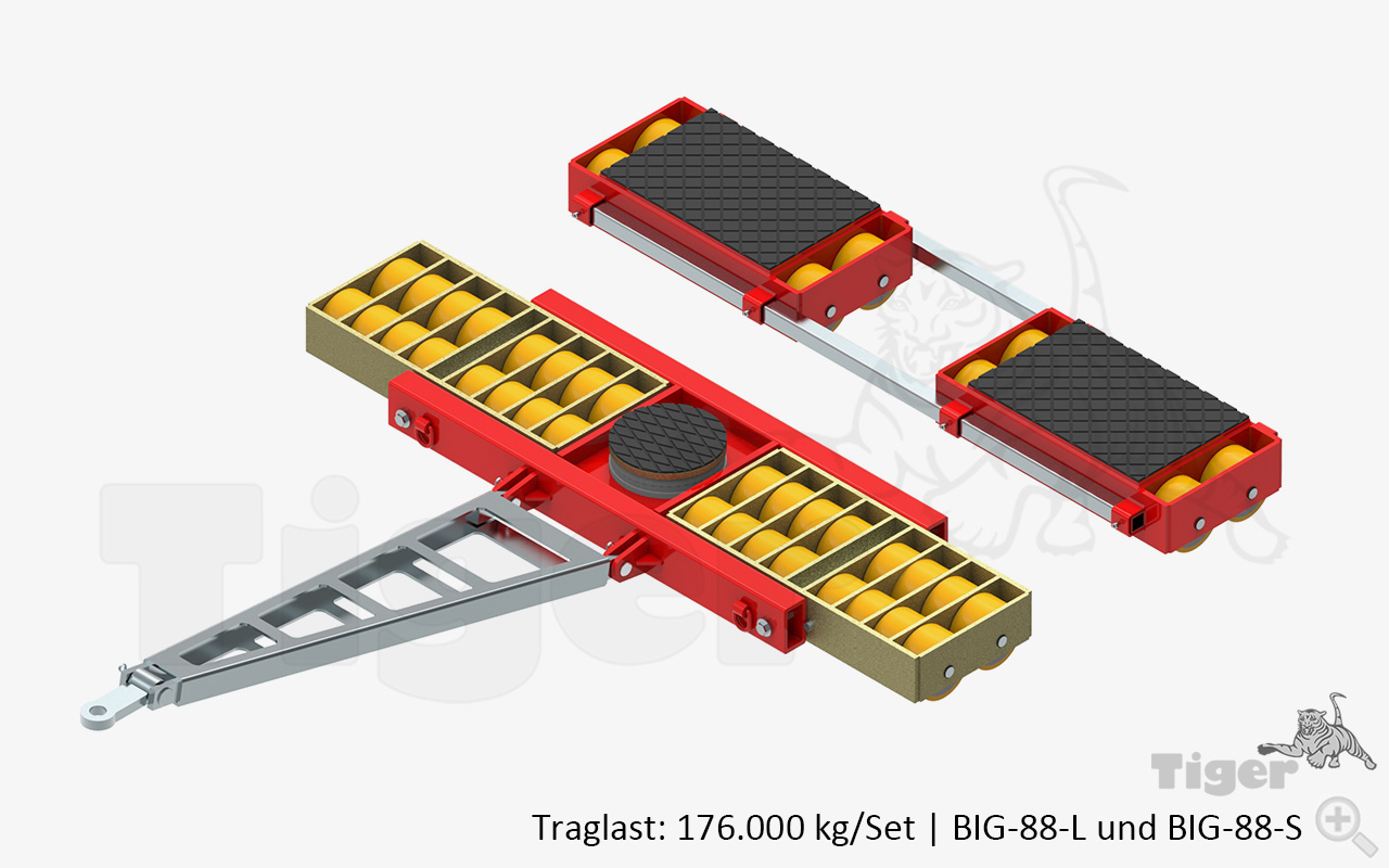 2. Produktbild zu transportfahrwerke big 88 set 176000kg 1