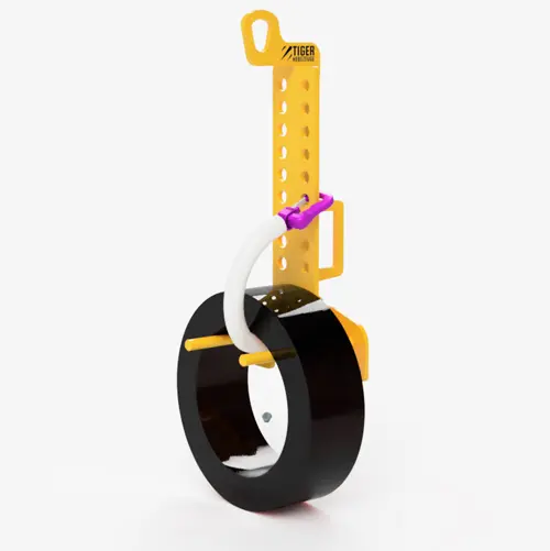 Produktbild von Tiger Sonder-C-Haken mit Doppel-Tragdorn und Rundschlinge mit Schutzschlauch Serie Sonder-TC-2D-RSD Tiger-sonder-c-haken-mit-doppeldorn-und-rundschlinge-zur-lastgutsicherung-serie-sonder-TC-2D-RSD