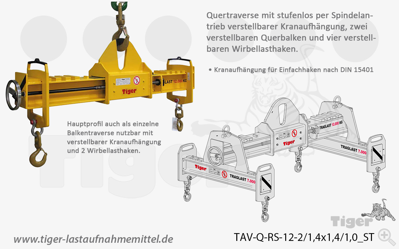 Produktbild von quertraverse verstellbar tav q rs 12 2 1 4x1 4 1 0 st