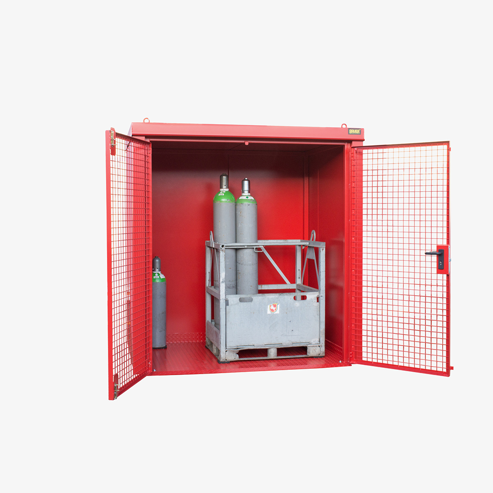 Produktbild von tigerhebezeuge gasflaschen container rot lackiert typ GFC B M2 ROT 01 x
