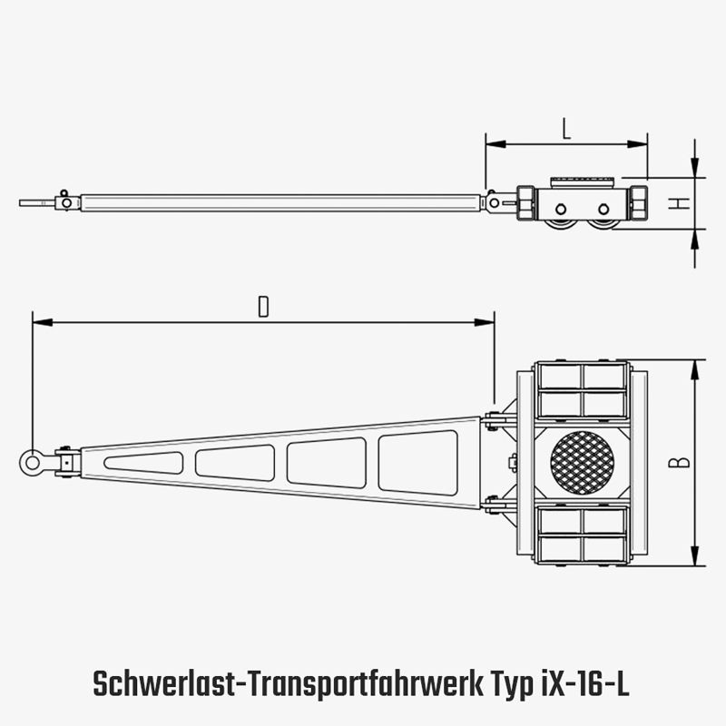 Technisches Bild für tigerhebezeuge-schwerlast-transportfahrwerk-typ-iX-16-L-zeichnung