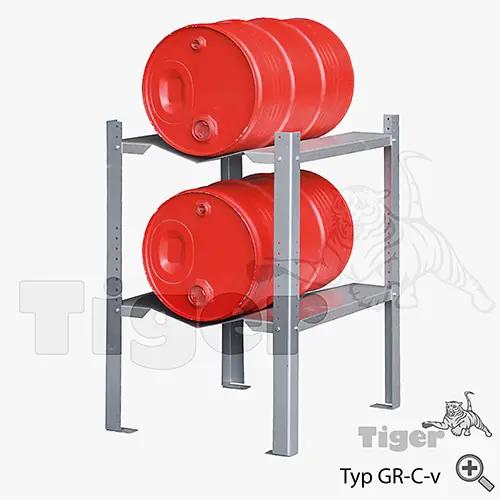 Produktbild von Gebinderegal, verzinkt zur sicheren Lagerung von Kleingebinden u. ä. gebinderegal-gr-c-v