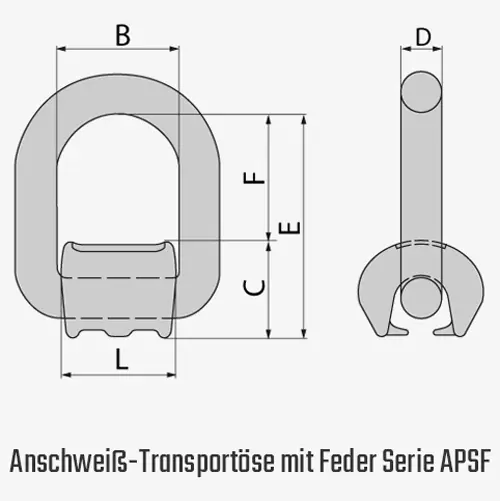 Technisches Bild für tigerhebezeuge-anschlagmittel-anschlagpunkte-lastboecke-mit-feder-GK8-serie-APSF-zeichnung