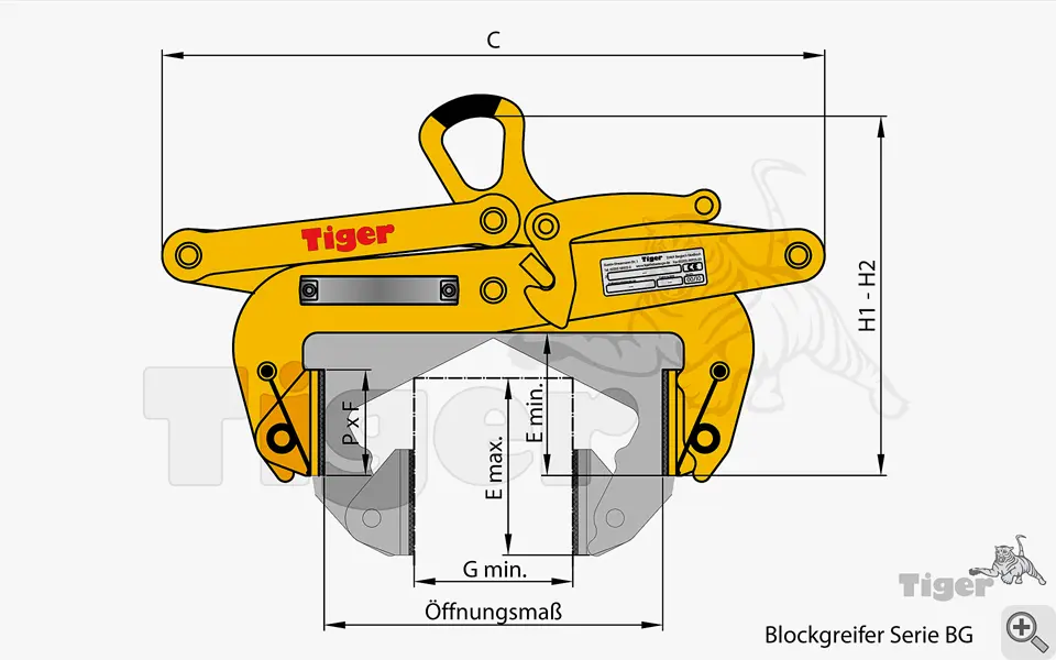 Zum Vergrößern anklicken Technisches Bild für block-hebegreifer-bg-2