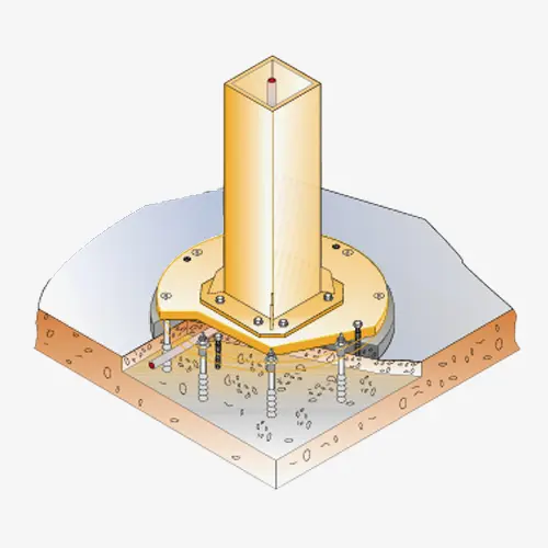 Produktbild von Dübelplatte und Verbundanker zur Befestigung der Abus Schwenkkrane Serie VS tigerhebezeuge-duebelplatte-mit-verbundanker-serie-VS-DP-fuer-abus-saeulenschwenkkran-VS