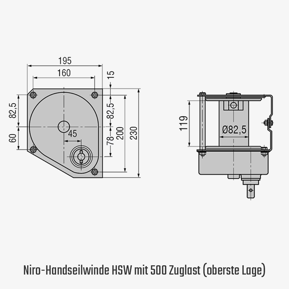 Technisches Bild für tigerhebezeuge-handseilwinde-serie-HSW-mit-500-zuglast-oberste-lage