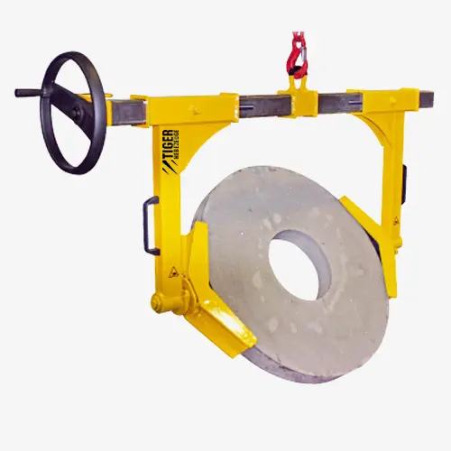 Produktbild von Tiger Sonder-Spindelgreifer mit Handrad zum Heben und Wenden von Schleifscheiben und Metallscheiben tiger-sonder-spindelgreifer-spindelwendegreifer-typ-STD-SU-025-920_440_WR600