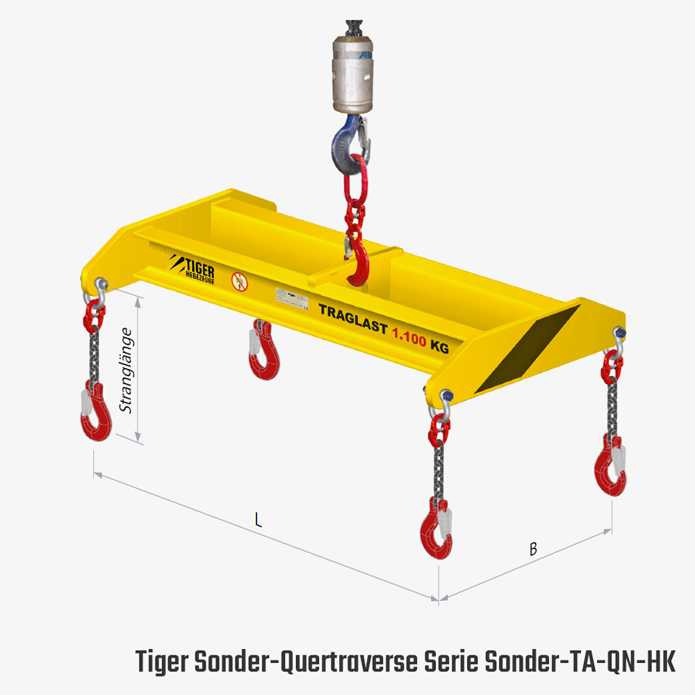 Technisches Bild für tiger-sonder-quertraverse-mit-vier-lasthaken-an-kette-serie-Sonder-TA-QN-HK-zeichnung