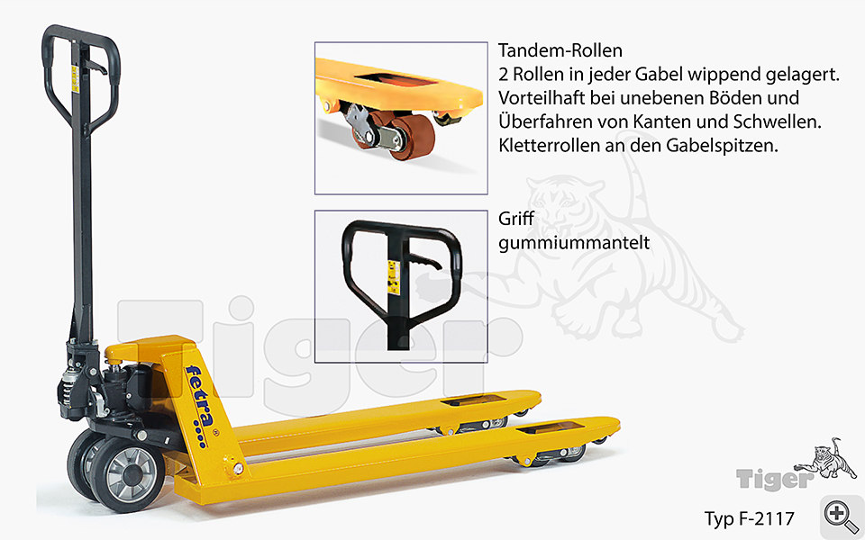 2. Produktbild zu tigerhebezeuge handgabelhubwaagen serie f 211